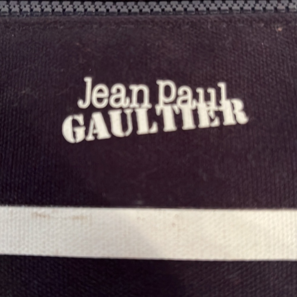 Jean Paul Gaultier toiletries travel bag navy w/white stripes - Picture 4 of 11